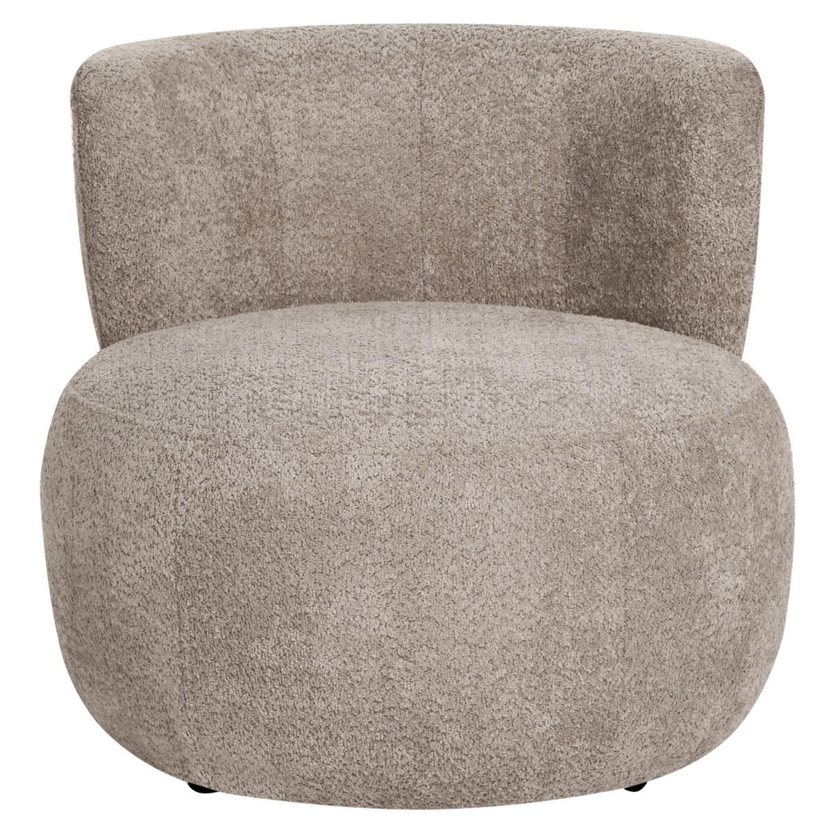 SESSEL Chenillegewebe Taupe Volda - Taupe, Textil (78/74/80cm) - Beliani