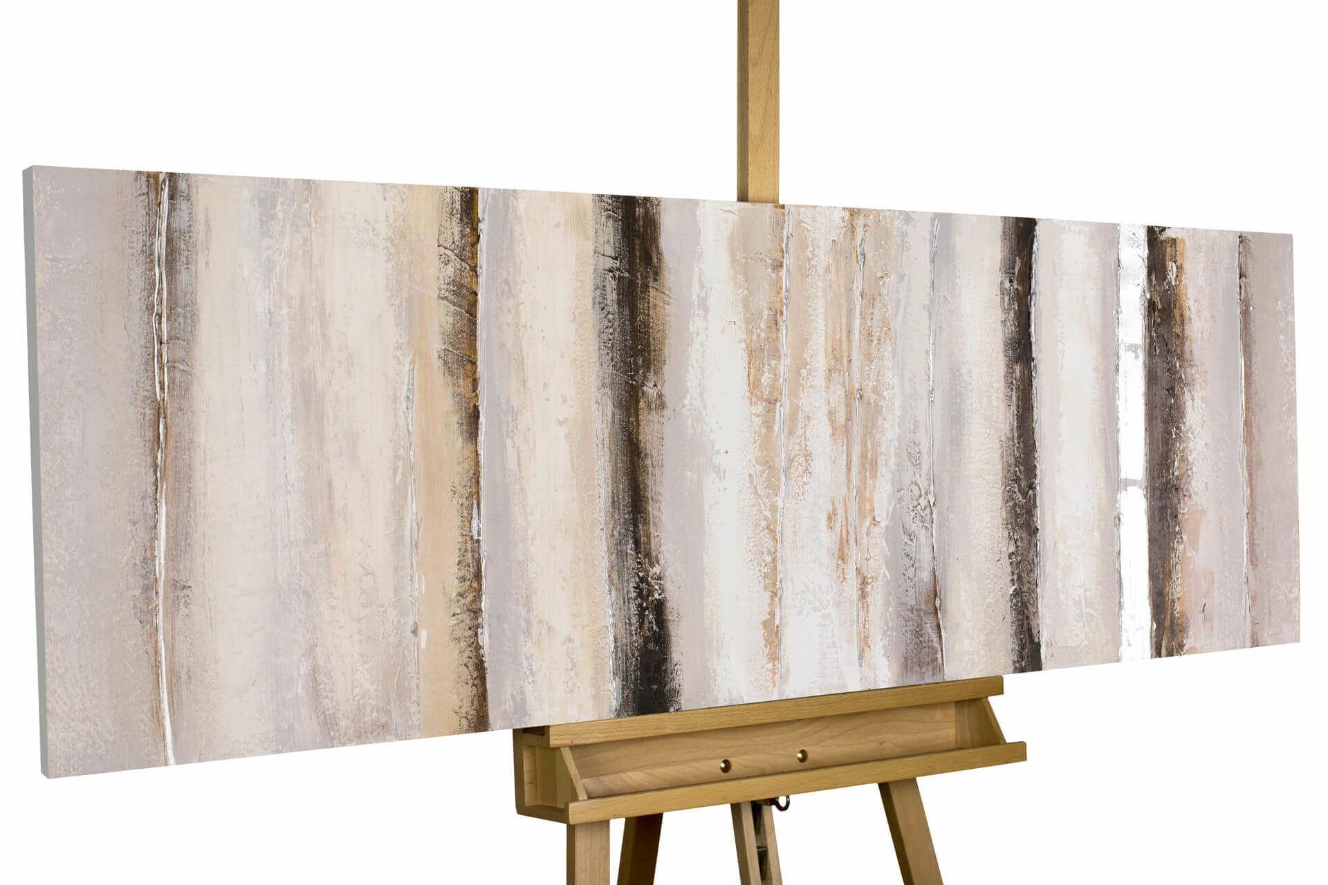 ÖLGEMÄLDE 150/50 cm - Beige/Braun, Holz/Textil (150/50cm) - KUNSTLOFT