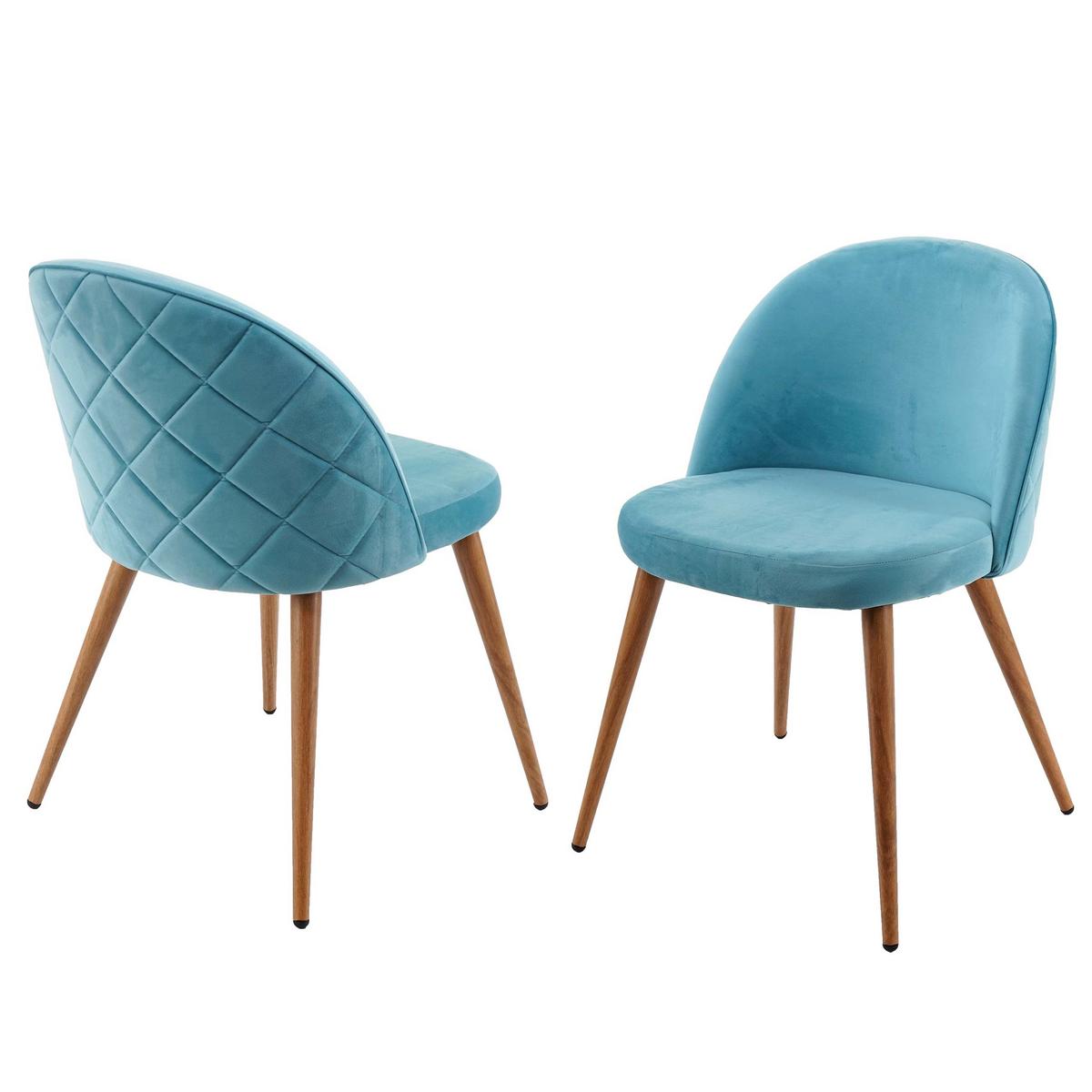 ESSZIMMERSTUHL Türkis 2er-Set - Türkis, Textil (48/77/46cm) - MCW