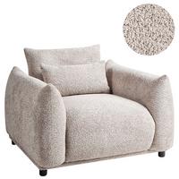 SESSEL Bouclé Taupe Jamsa - Taupe, Textil (96/72/86cm) - Beliani