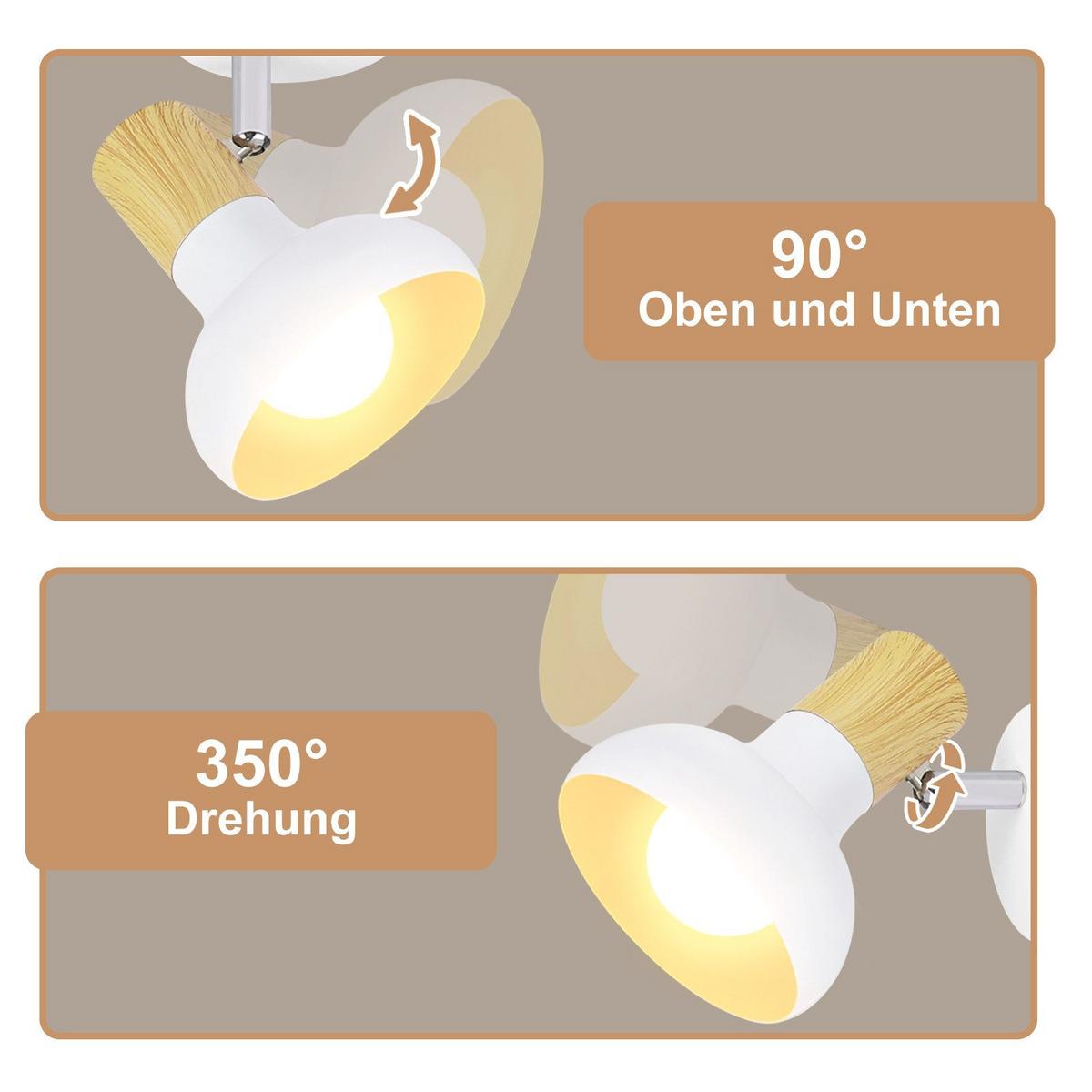 DECKENSTRAHLER Leyden 1-flammig 11/10/140cm - Weiß, Metall (11/10/140cm) - Nettlife