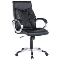 BÜROSTUHL Kunstleder Schwarz Triumph - Schwarz, Kunststoff/Textil (68/111/68cm) - Beliani