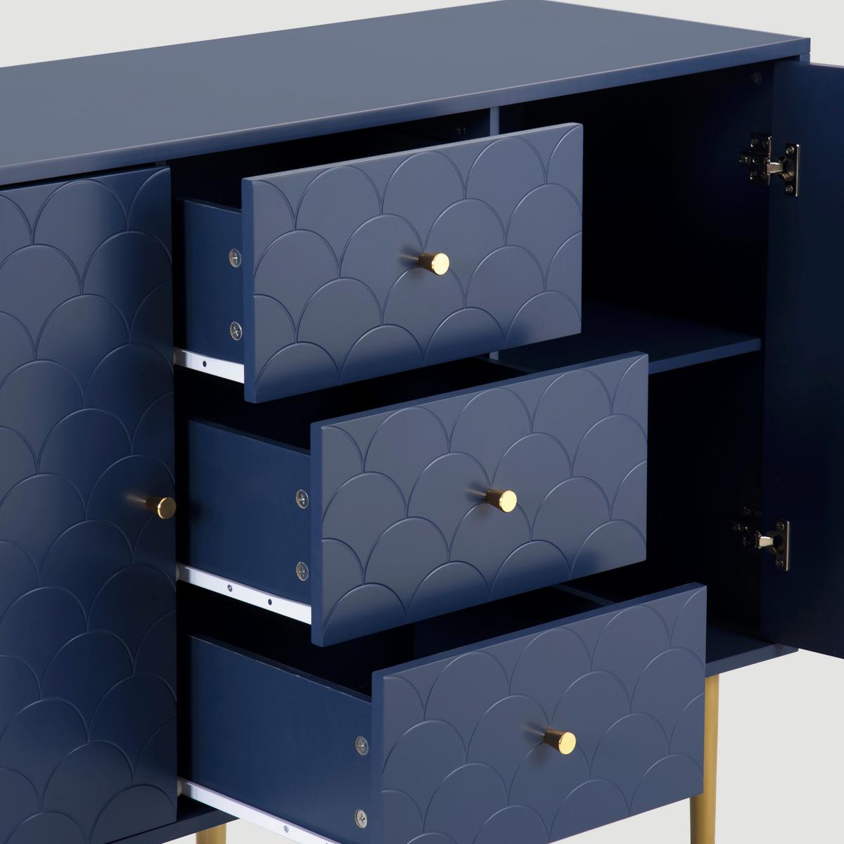 SIDEBOARD Blau 82/40/120 cm - Blau, Holzwerkstoff (40/120/82cm) - Urban Meuble
