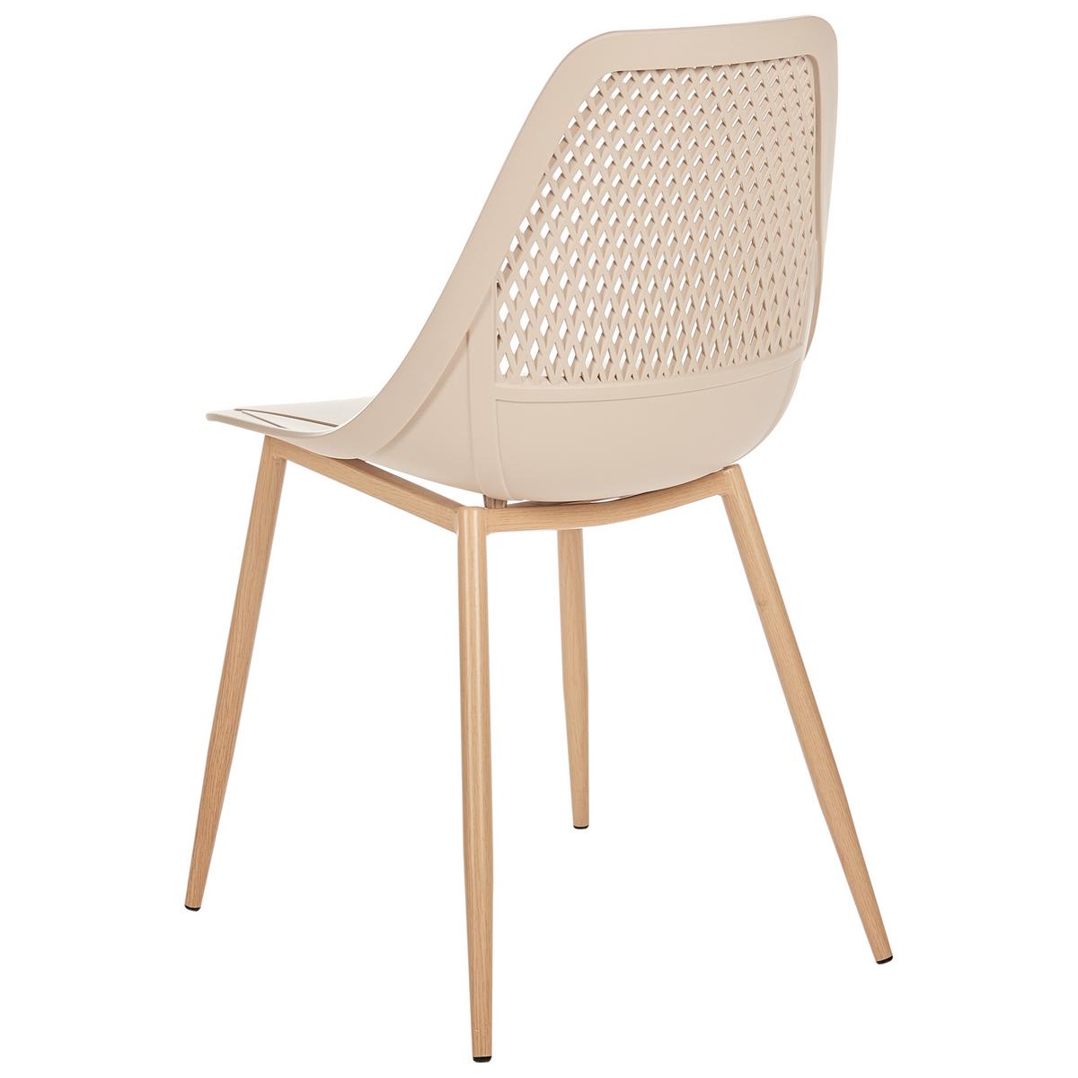 ESSZIMMERSTUHL 4er-Set Beige Hazelton - Beige/Braun, Kunststoff (46/84/54cm) - Beliani
