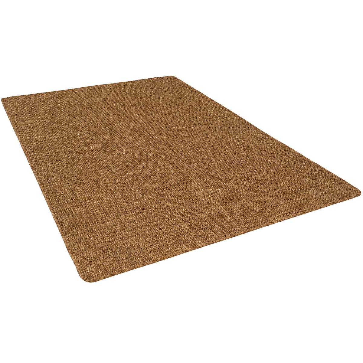 IN- & OUTDOOR FLACHGEWEBE TEPPICH PORTO MELIERT - Braun, Textil (133/133cm) - Snapstyle