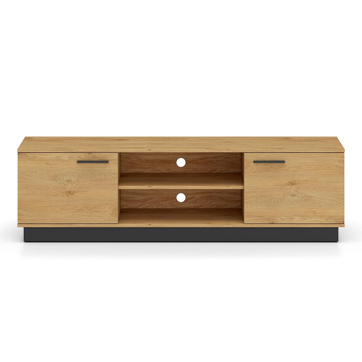 TV-MÖBEL Ysia Holz und Schwarz - Schwarz, Holzwerkstoff (170/49/40cm) - Petits-meubles
