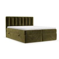 BOXBETT Bari 180/200 cm Olivgrün im Kronos Stoff - Olivgrün, Holz/Holzwerkstoff (180/200cm) - AltaBeds
