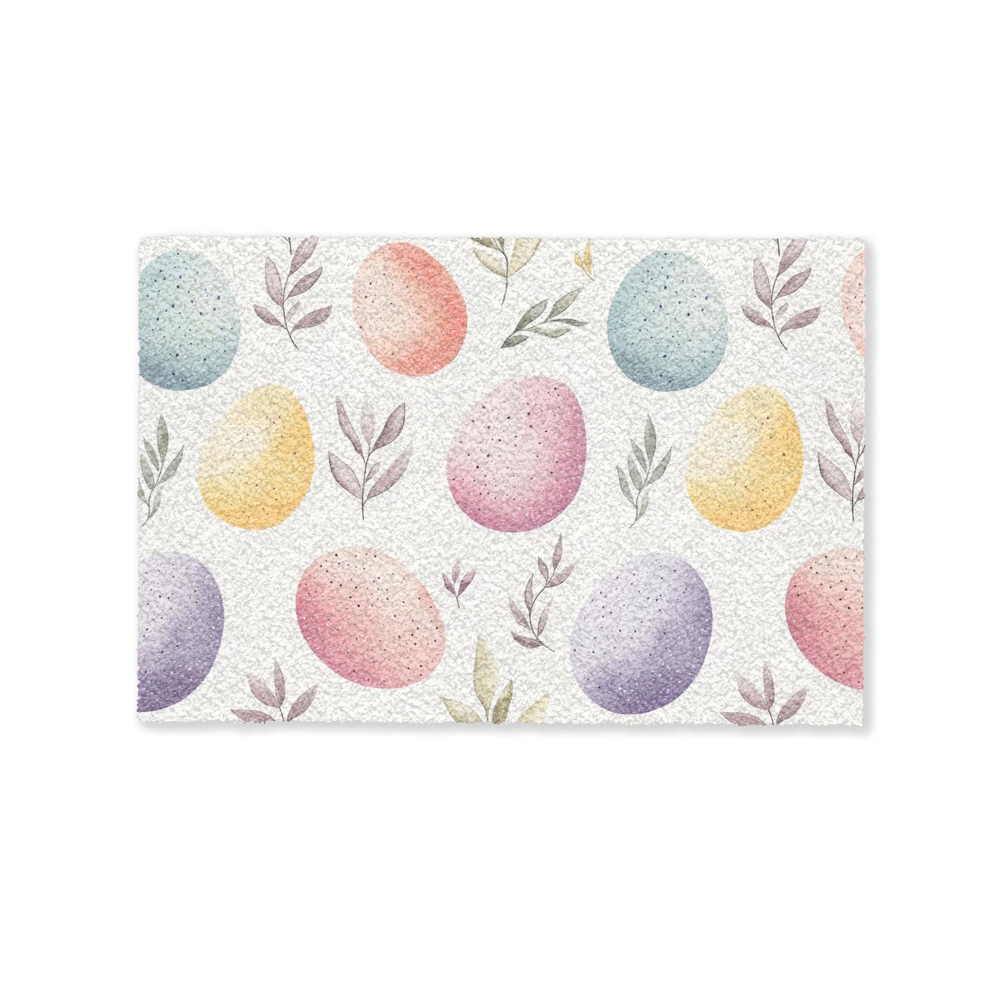 FUSSMATTE Eier - Bunt - Muster Teppichmatte 90x60 cm - Multicolor, Kunststoff (60/90cm) - MuchoWow