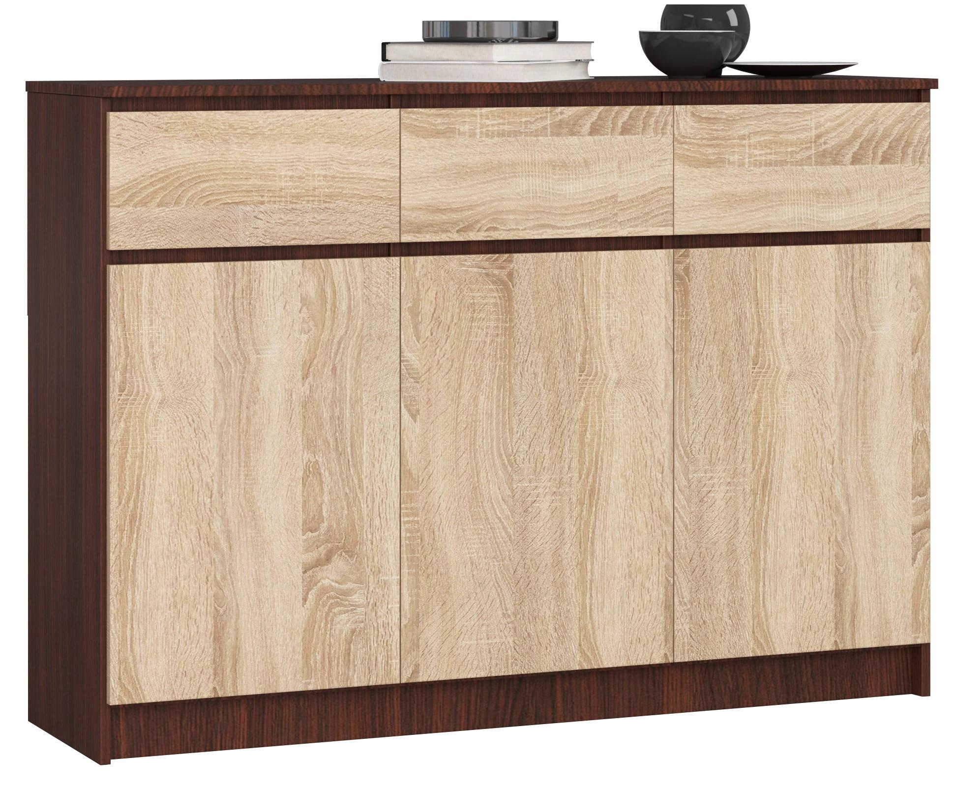 KOMMODE Dunkelbraun, Eiche Sonoma 99/138/40 - Hellbraun, Holzwerkstoff (138/99/40cm) - RAUMHIRSCH FURNITURE