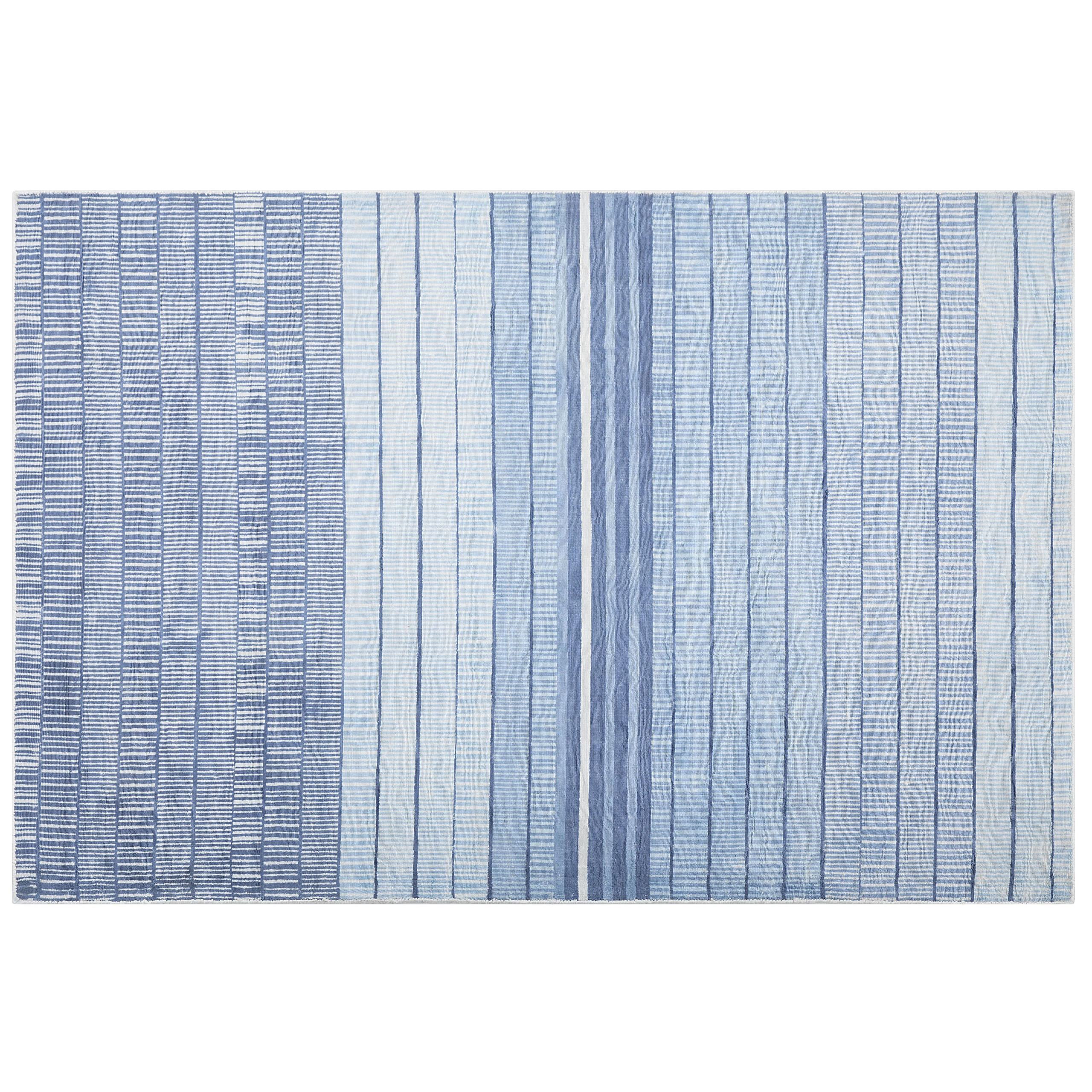 KURZFLOR-TEPPICH Yardere 230/160 cm - Blau, Naturmaterialien (160/230cm) - Beliani