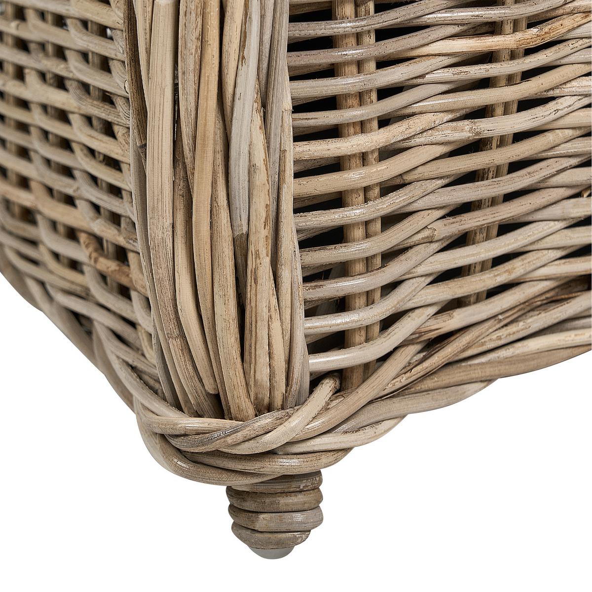 GARTEN SESSEL Beige Susua II - Beige/Naturfarben, Naturmaterialien (56/87/68cm) - Beliani