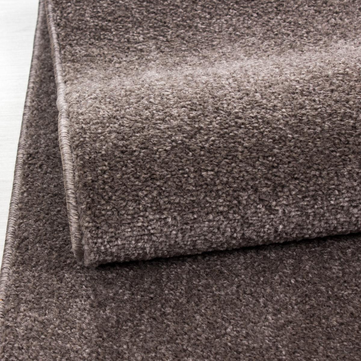 TEPPICH Kurzflor MAIN in Mokka, einfarbig, Ø 200 cm - Braun, Textil (200/200cm) - KADIMA DESIGN