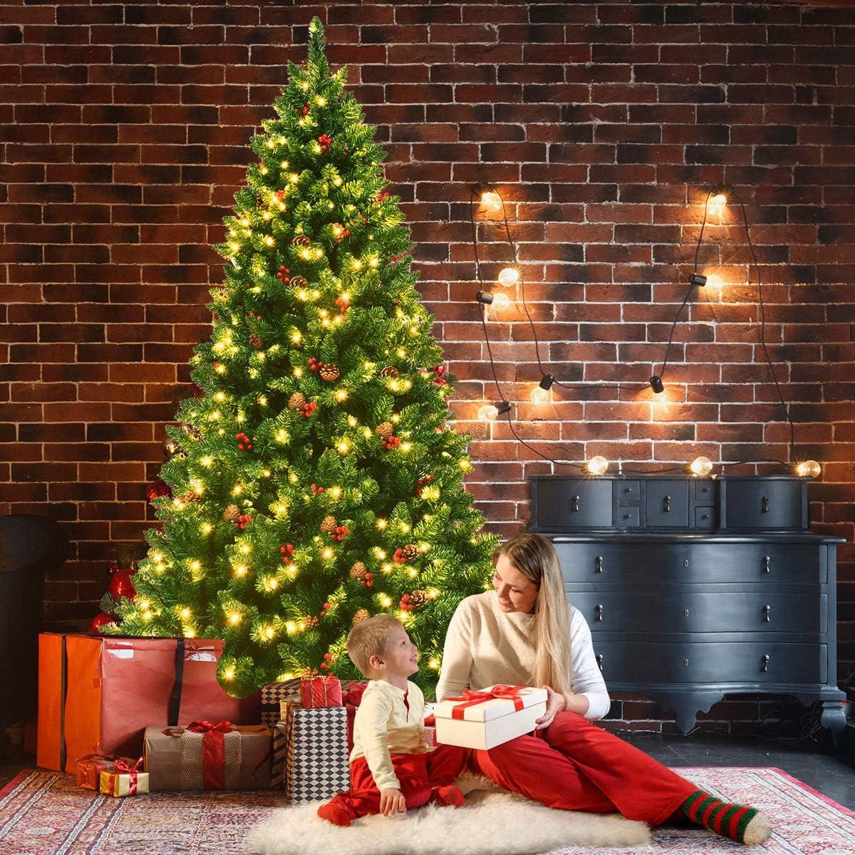 WEIHNACHTSBAUM Grün - Grün, Kunststoff (195cm) - COSTWAY