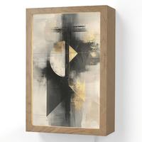 WANDLEUCHTE Abstrakt - Schwarz - Farbe - Modern 20x30 cm - Grau, Holzwerkstoff (20/30/8cm) - OnlyWow