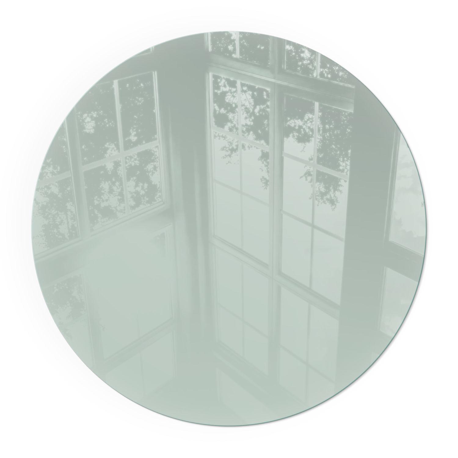 GLASPLATTE für Kamin Ø 60 cm - Grün, Glas (60/60/0.4cm) - TULUP