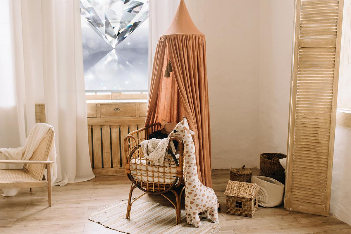INNENROLLO - Fensterrollo - Rollo - 90x180 cm - Diamanten - Weiß, Kunststoff (90/180/0.5cm) - TULUP