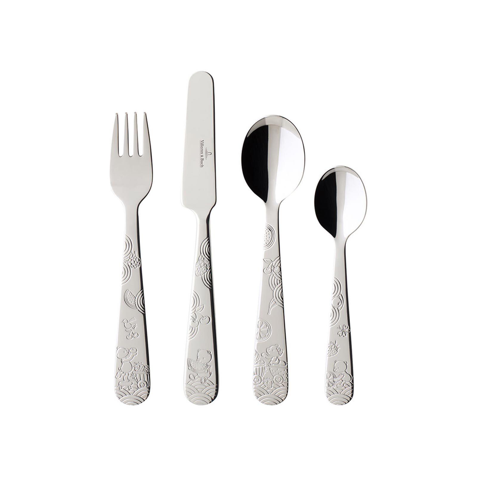 KINDERBESTECK Hungry as a Bear silber 4-tlg. - Silberfarben, Metall - Villeroy & Boch
