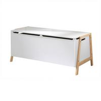 AUFBEWAHRUNGSTRUHE mit 2 Fächern für Kinder 99/40/43 cm - Weiß, Holzwerkstoff (40/43/99cm) - Calicosy