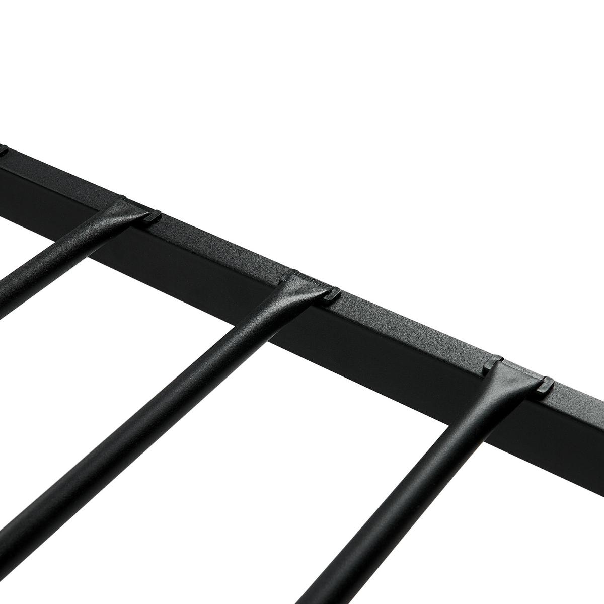 BETT mit Lattenrost 90x200 cm Schwarz Battut - Schwarz, Metall (90/200cm) - Beliani