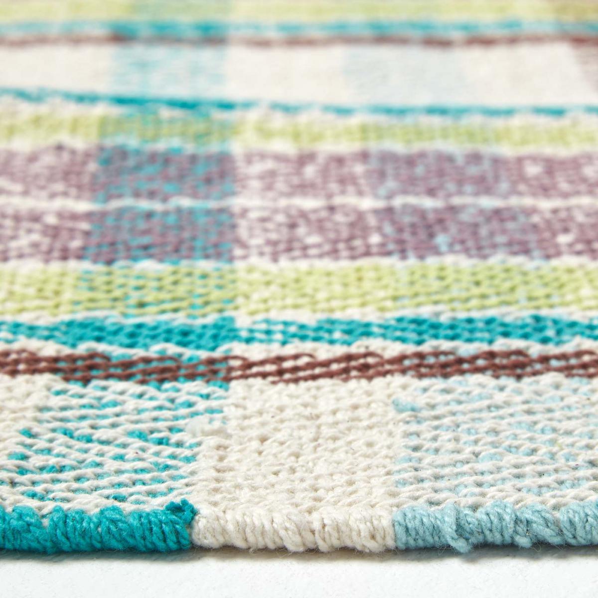 TEPPICHLÄUFER Wilson, Baumwolle kariert 66/200 cm - Multicolor, Textil (66/200cm) - Homescapes