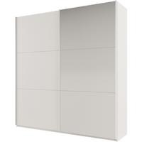 SCHWEBETÜRENSCHRANK Rossa mit 2 Türen und Spiegel, 225 cm, Weiß - Weiß, Holzwerkstoff (225/244/65cm) - Beautysofa