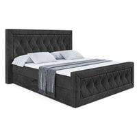 BOXBETT NOEL-Z - 160 x 200 - H3 - Schwarz - Schwarz, Holzwerkstoff (160/200cm) - ALTDECOR