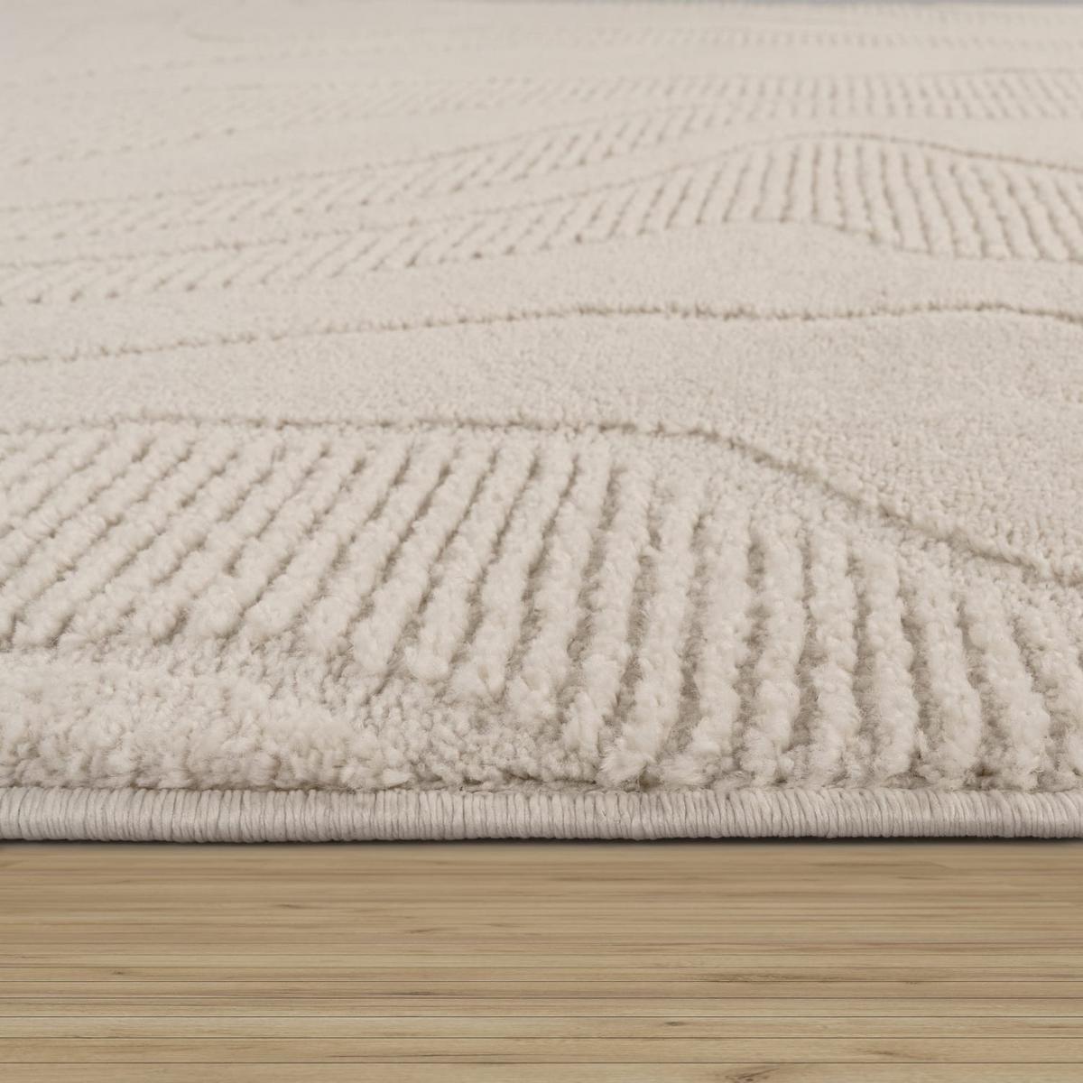 KURZFLORTEPPICH, einfarbig, aus Polypropylen, Florhöhe 14 mm, Creme, 80 x 150 cm - Beige, Textil (150/80cm) - KADIMA DESIGN