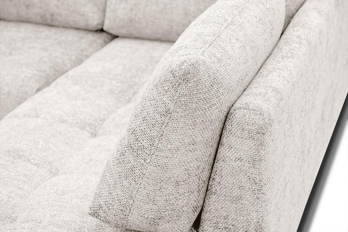ECKSOFA SALVINI 5-Sitzer, ecru - Ecru/Schwarz, Holzwerkstoff/Textil (292/158cm) - Wozimo