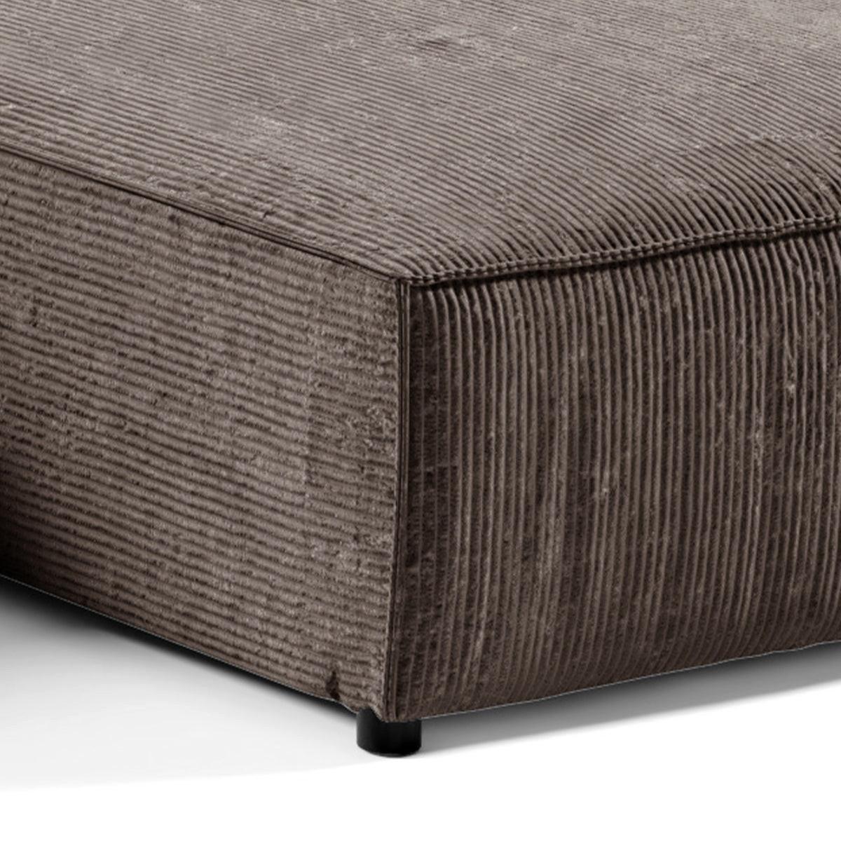 PANORAMASOFA Isaac 5 Sitzplätze Braun - Braun, Holzwerkstoff (398/85/185cm) - Petits-meubles