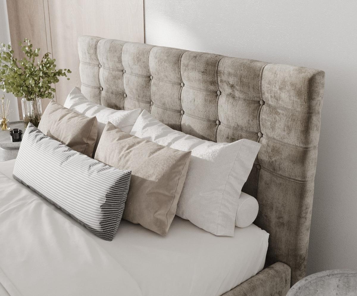 POLSTERBETT Soma 180/200 cm Beige im Lotta Stoff - Beige/Naturfarben, Holz/Holzwerkstoff (180/200cm) - AltaBeds