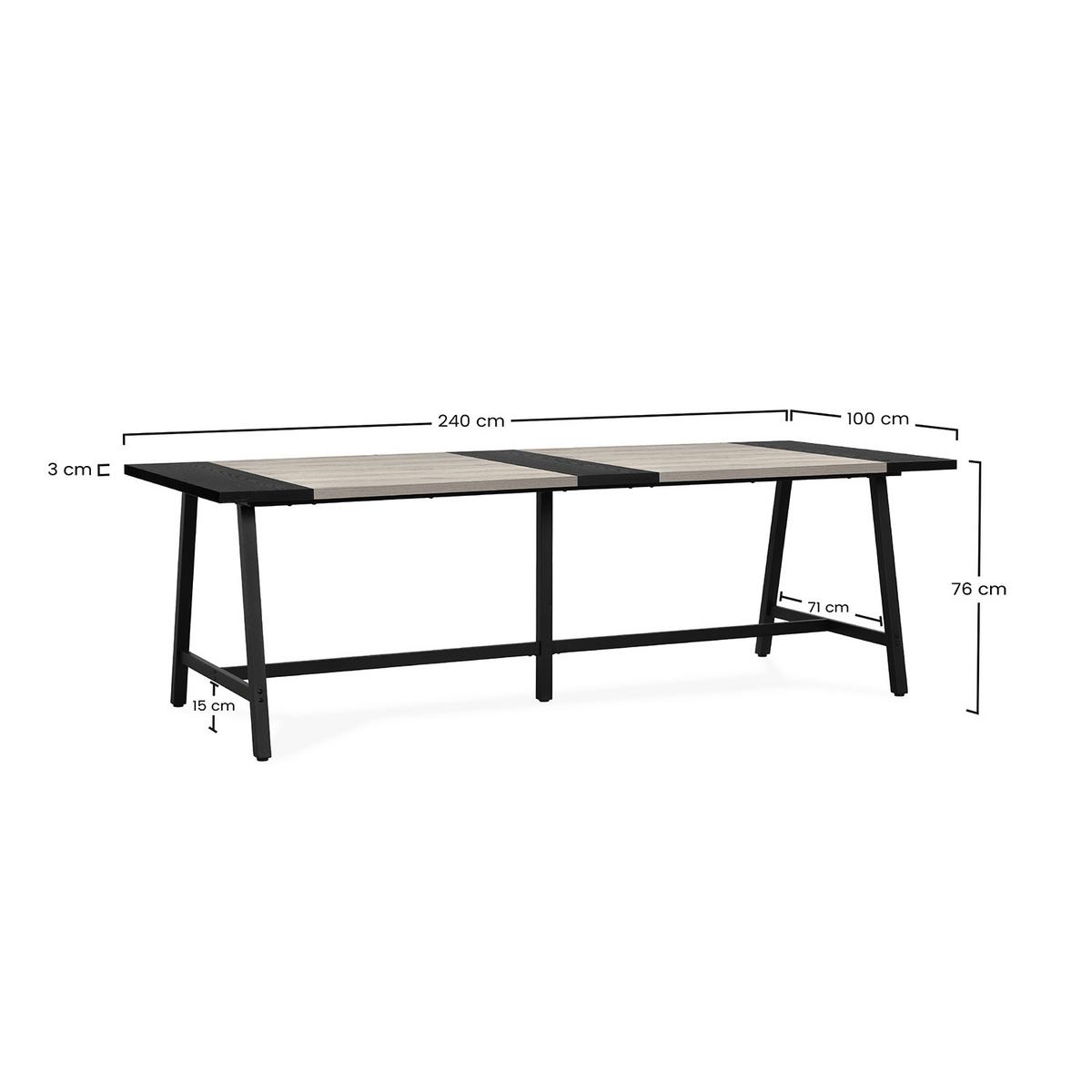 ESSTISCH Caracas Eiche-Optik, 240 cm - Eichefarben, Holzwerkstoff (100/240/75cm) - VS Venta-stock