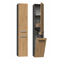BADEZIMMERSCHRANK Anthrazit, Artisan 31/174/30 - Anthrazit, Holzwerkstoff (31/174/30cm) - RAUMHIRSCH FURNITURE