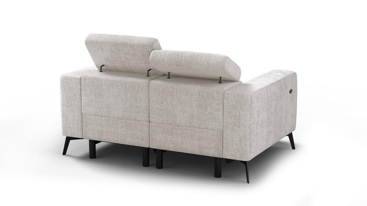 RELAXSOFA MORELLO 2-Sitzer, creme, 2 x Relax Zero Gravity - Creme, Holz/Textil (164/82/103cm) - Wozimo