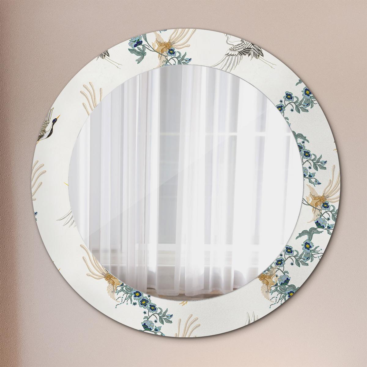 SPIEGEL Rund Ø 60 cm mit Aufdruck - Multicolor, Glas (60/60/0.4cm) - Wallfluent