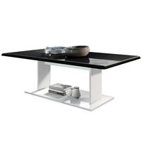 COUCHTISCH Mono Tischplatte in Schwarz Hochglanz - Schwarz Hochglanz, Holzwerkstoff (70/120/40cm) - Vladon