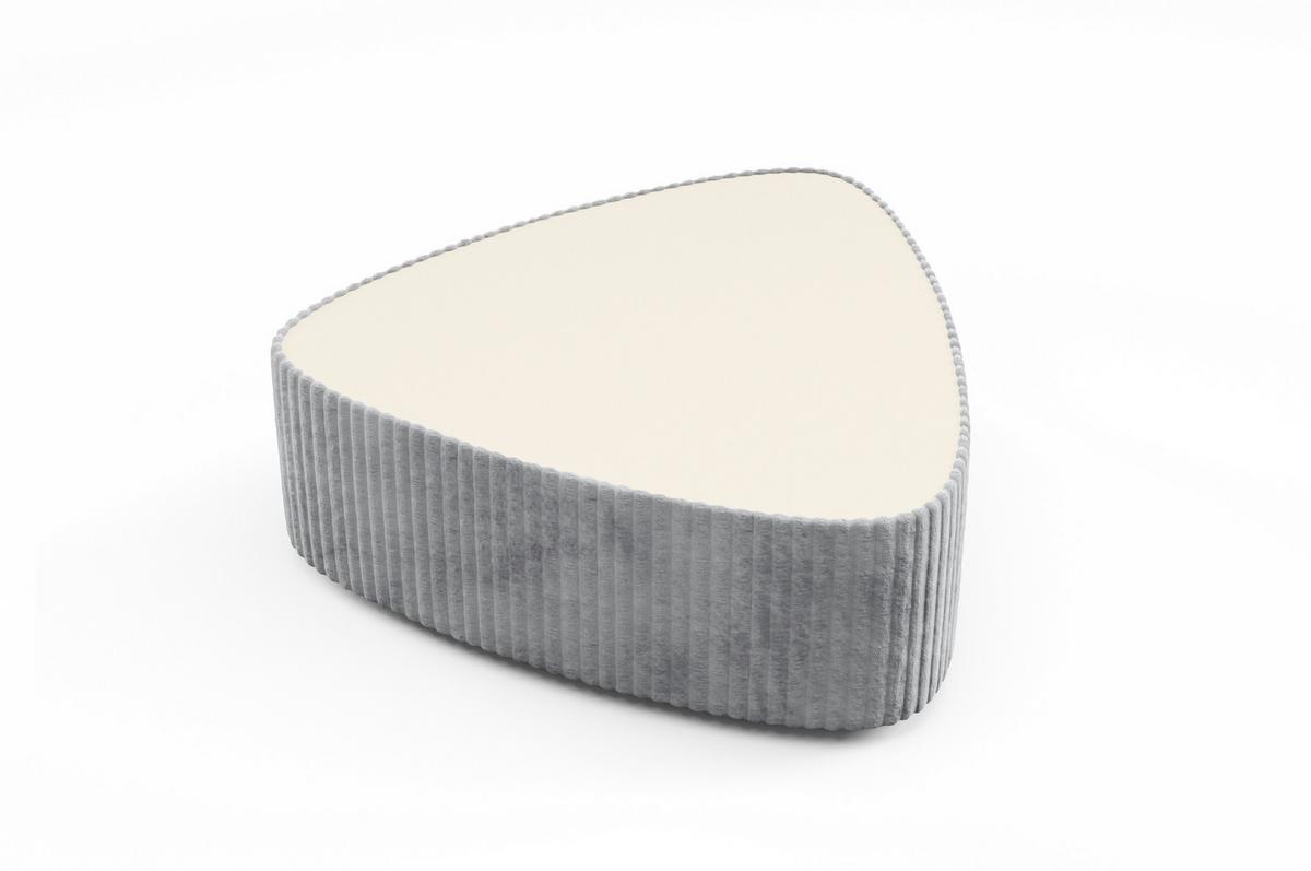 COUCHTISCH LINEO 89 cm Wohnzimmertisch gepolstert Grau - Grau, Holzwerkstoff/Textil (96/89/42cm) - MASSENO