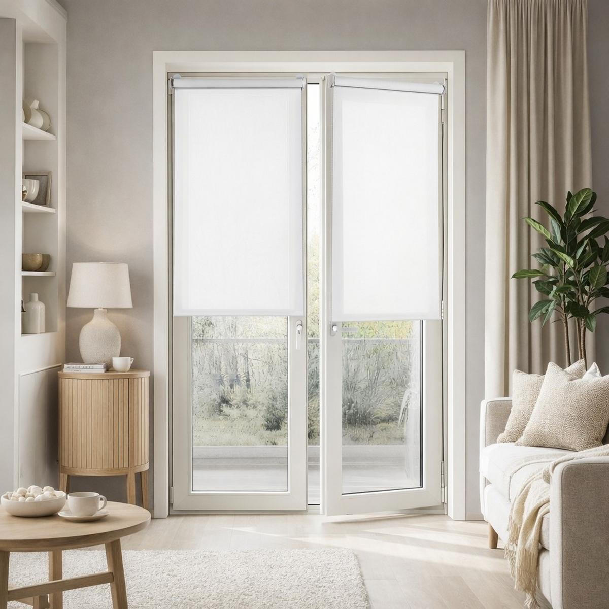 SCREEN-ROLLO Plus Easyfix Weiß 100x180 - Weiß, Kunststoff (100/180/1cm) - STORESDECO