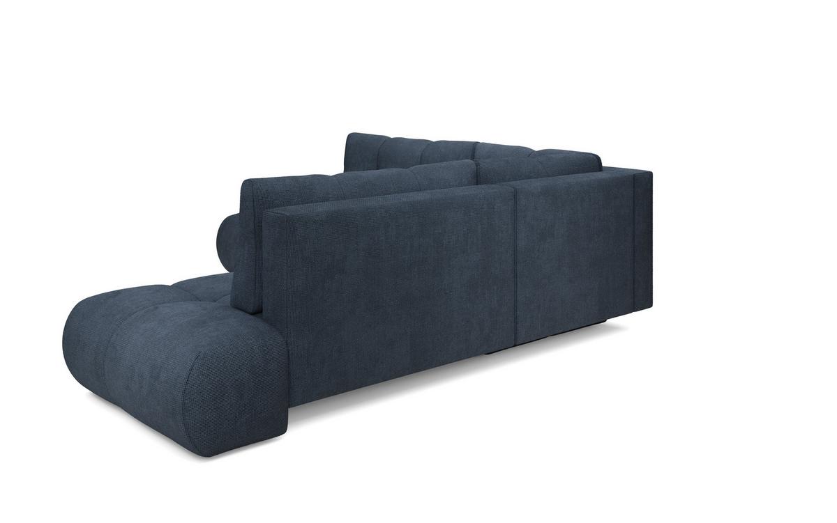 ECKSOFA DUCA II R-S Dunkelblau Chenille mit Schlaffunktion - Dunkelblau, Holz (266.5/266.5cm) - MASSENO