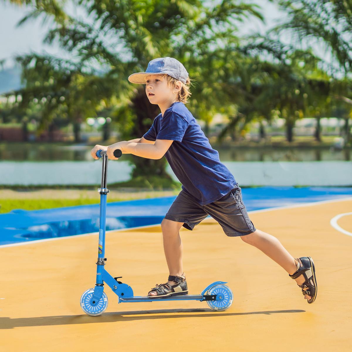 KINDERROLLER Metall Kunststoff Blau - Blau, Metall (67/32/78cm) - HOMCOM