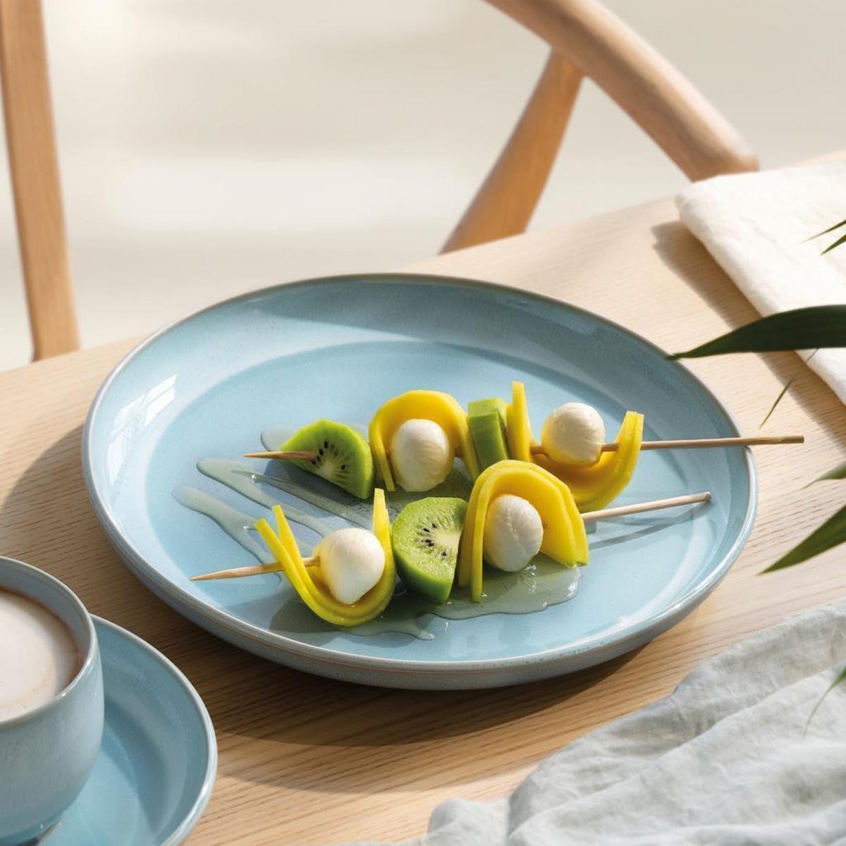 BASIC-SET Perlemor Aqua blau 6-tlg. - Blau, Keramik (2/2/2cm) - like.Villeroy & Boch
