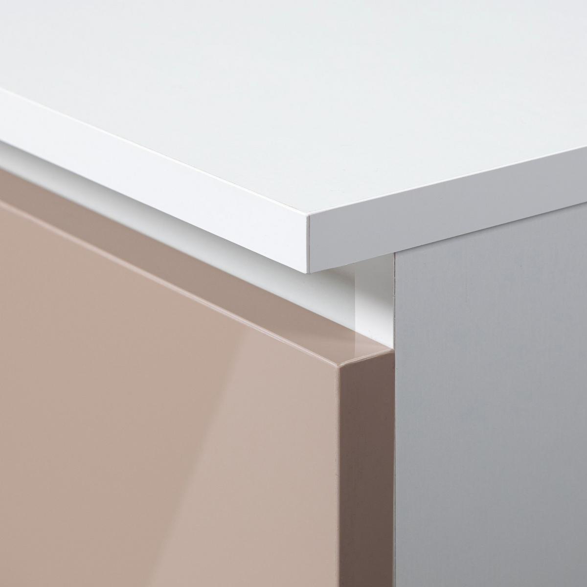 KOMMODE Weiß, Cappuccino Glanz 121/60/40 - Weiß, Holzwerkstoff (60/121/40cm) - RAUMHIRSCH FURNITURE