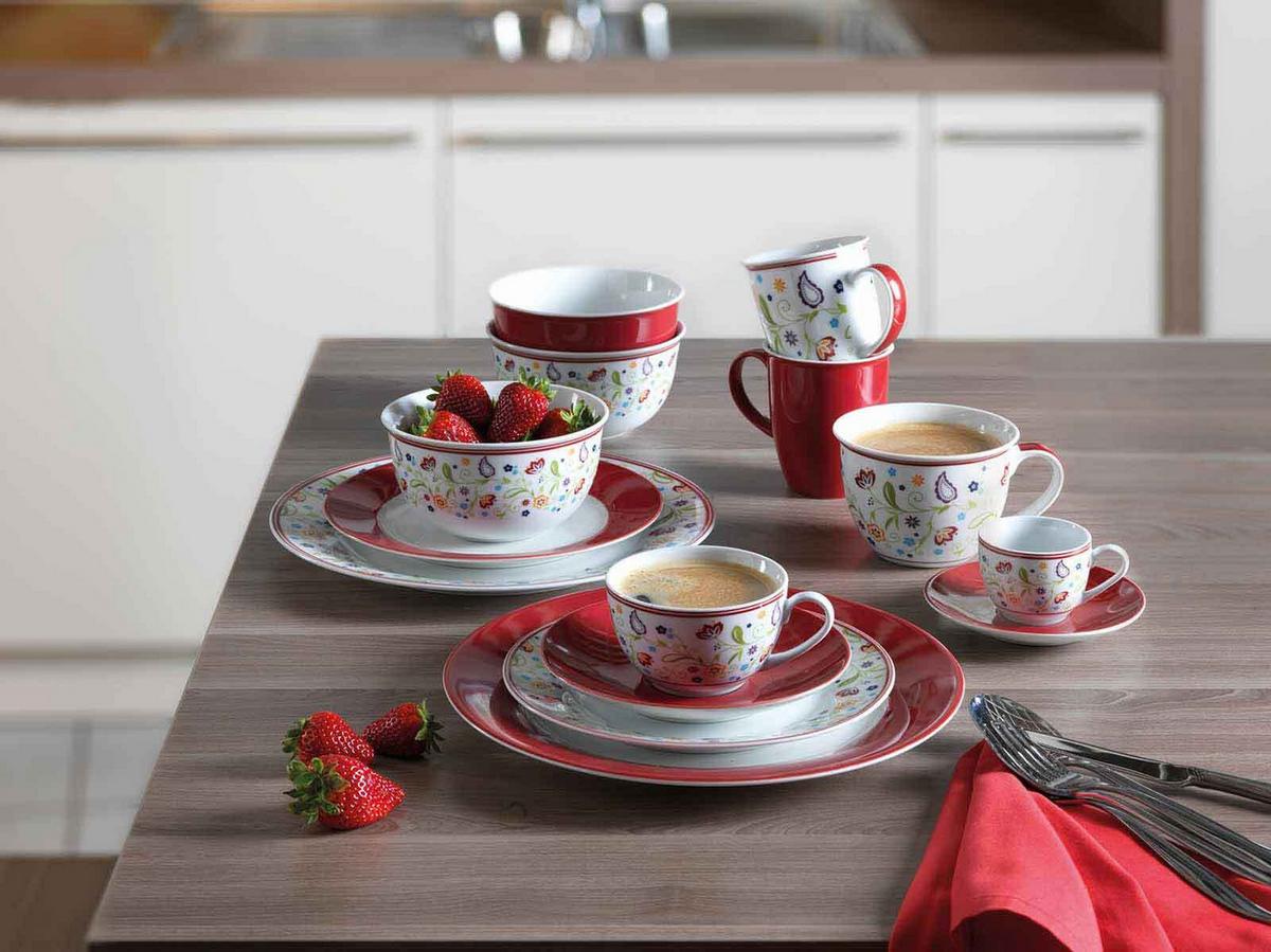 KAFFEESERVICE Shanti Doppio bunt 12-tlg. - Multicolor, Keramik (2/2/2cm) - Ritzenhoff Breker