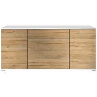 SIDEBOARD Rova Eiche Natur - Eichefarben, Holzwerkstoff (166.5/75.5/35cm) - Vladon