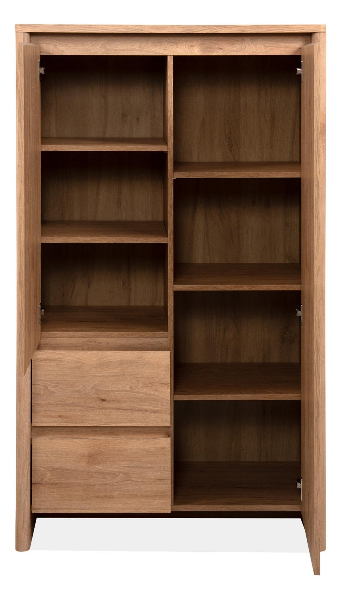 HIGHBOARD Hickory Walnuss 86 x 140 cm, Kommode mit viel Stauraum - Walnussfarben, Holzwerkstoff (86/140/40cm) - Furn.Design
