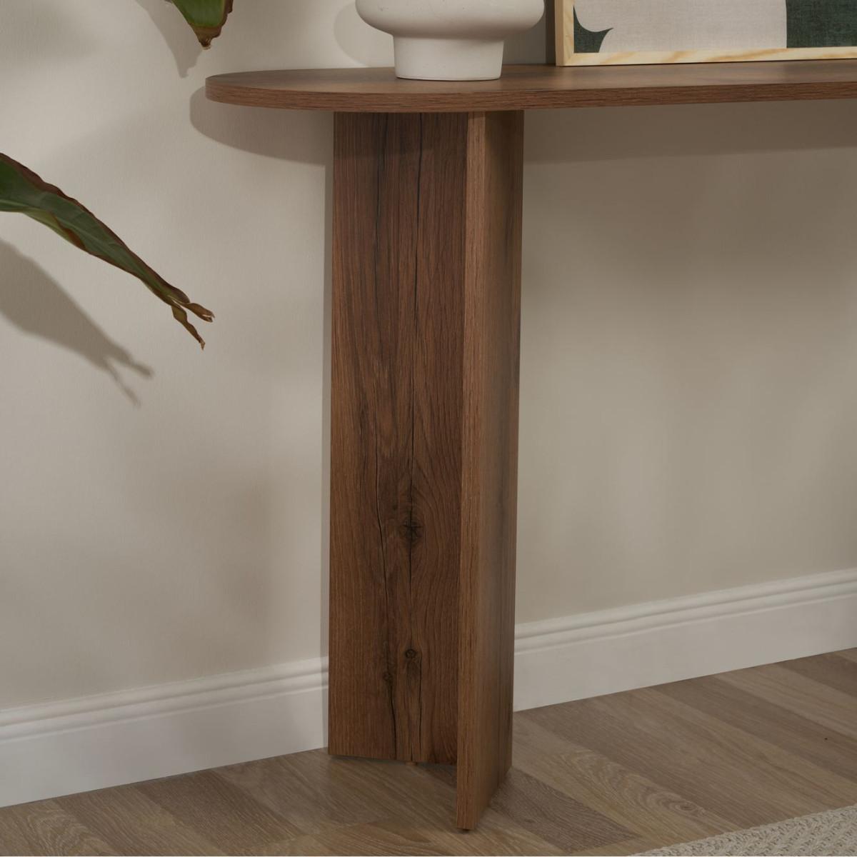 KONSOLE mit zwei Beinen SIRA 150/35/75 cm - Naturfarben, Holzwerkstoff (46/35/75cm) - Calicosy