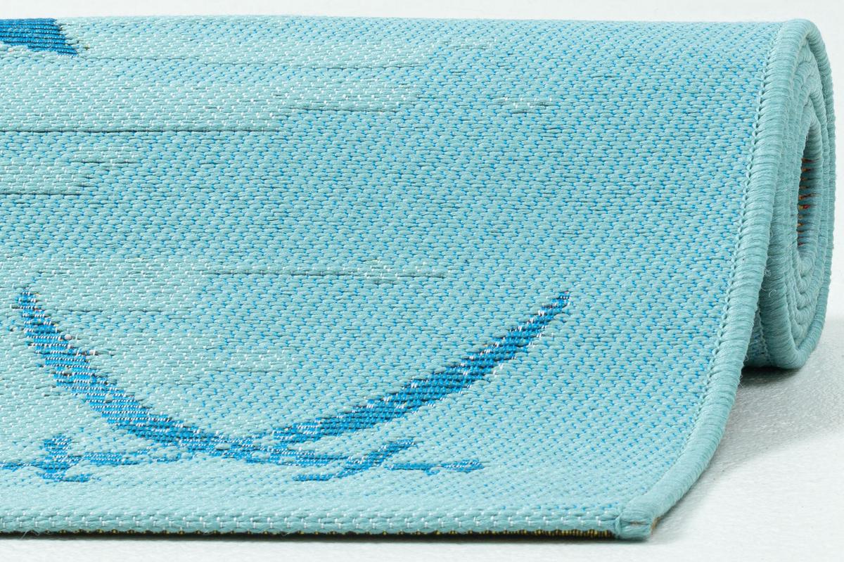 OUTDOORTEPPICH Rantum Beach 100x200 cm - Türkis, Textil (100/200cm) - Sansibar SYLT