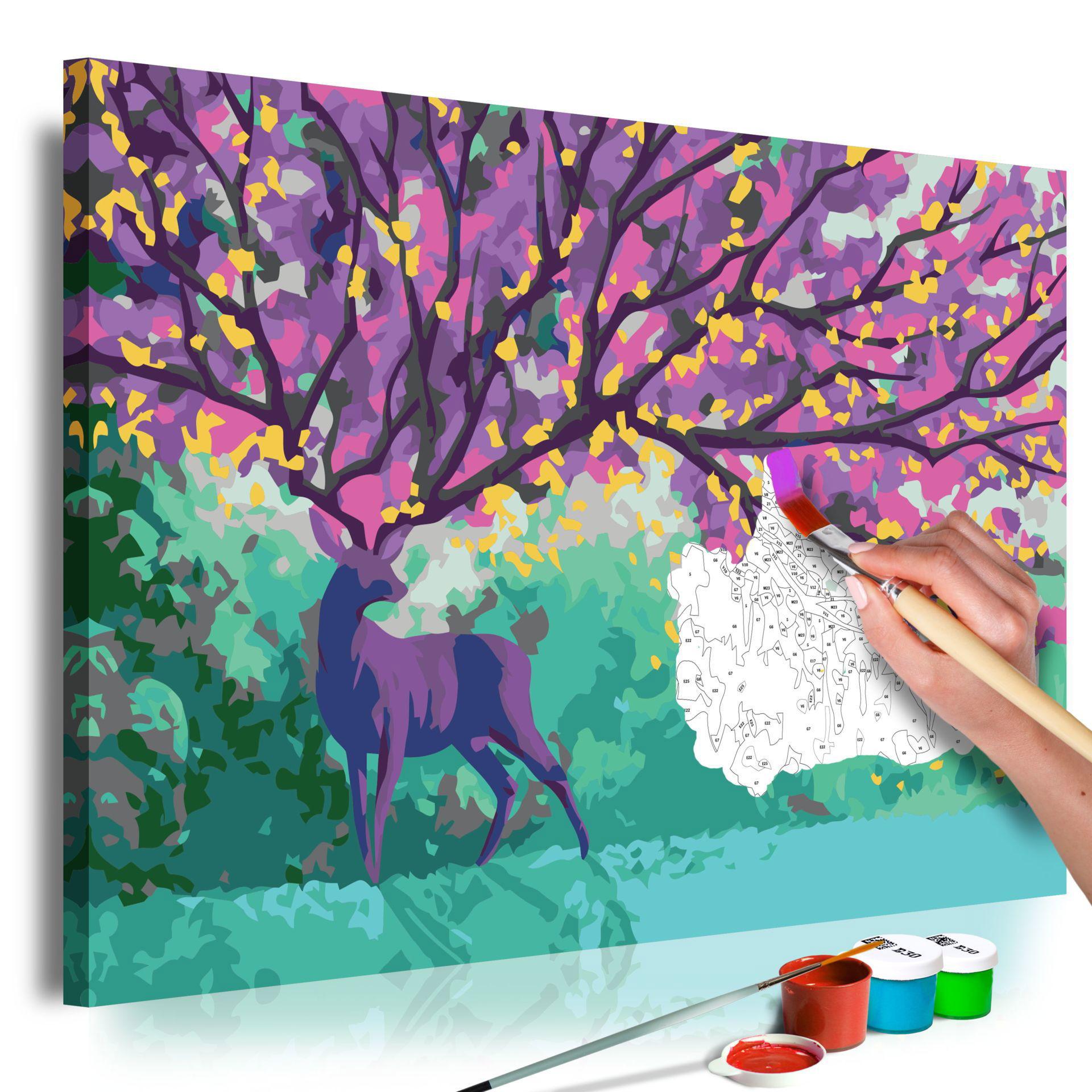 MALEN NACH ZAHLEN 50/40 cm - Multicolor, Textil (1.4/40cm) - KUNSTLOFT