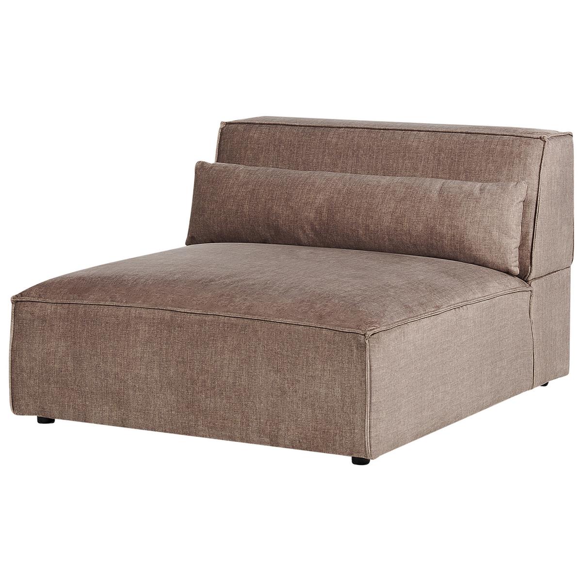 2-SITZER-SOFA hellbraun ohne Armlehnen Hellnar - Braun, Textil (204/70/126cm) - Beliani