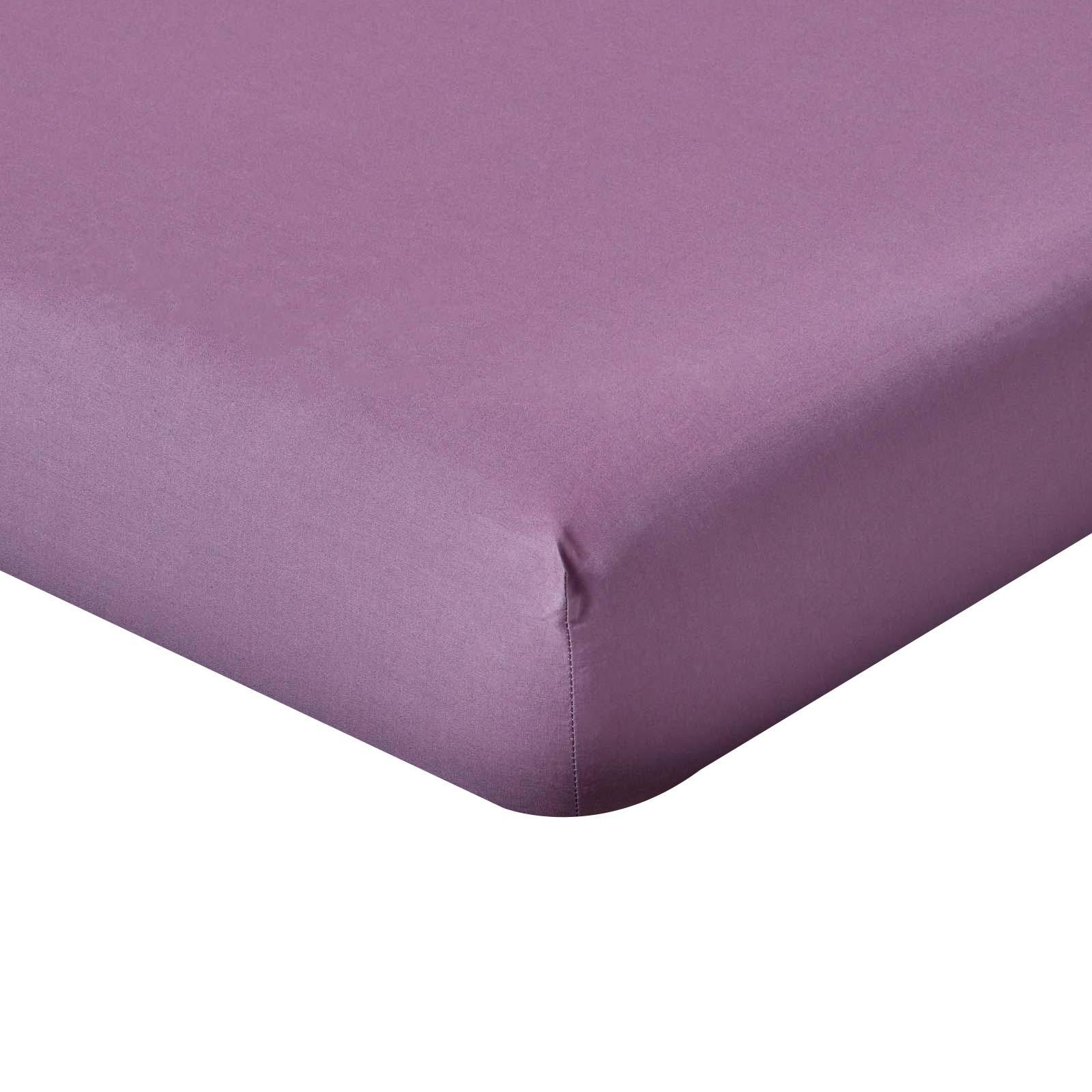 PERKAL-SPANNBETTLAKEN, Ägyptische Baumwolle, Fadendichte 200 - Lila, Textil (180/200cm) - Homescapes