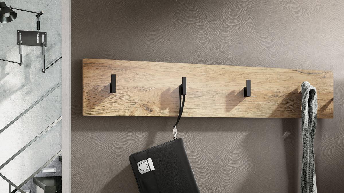 GARDEROBENPANEEL Linea Eiche Natur - Eichefarben, Holzwerkstoff (72/14.5/3.5cm) - Vladon